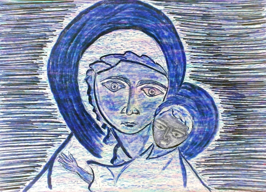Саамская Богородица.   Н. П. Большакова (пос. Ревда, Мурманской области)
