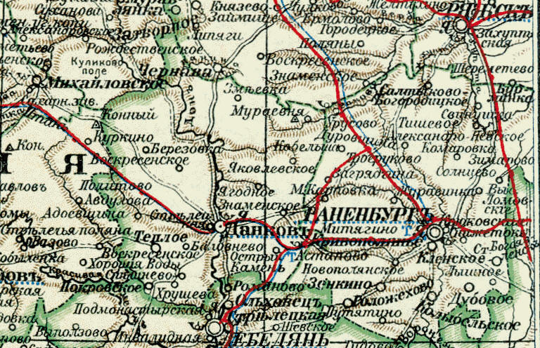 Данковский и Рененбургский уезды Рязанской губернии, 1903 год