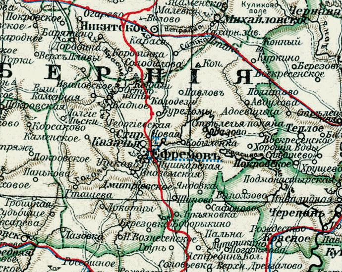 Ефремовский уезд, 1903 год